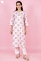 Bizzy Lizzy Kurta And Pant Set With Kota Dupatta In Block Print